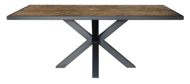 Rectangular fishbone dining table