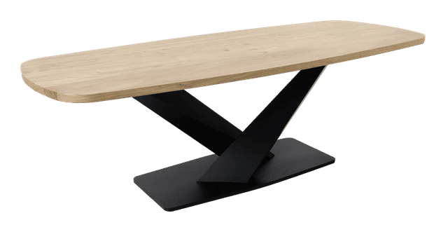 Danish dining table with tilted V-leg