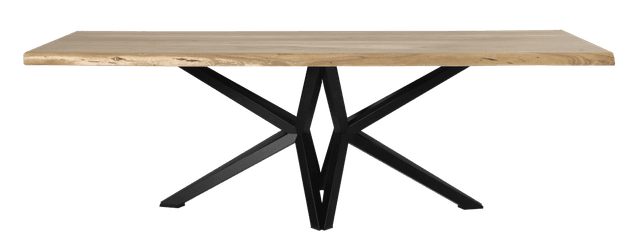 Live edge dining table with vanessa leg